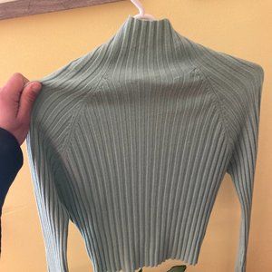 Muse Long Sleeve Sweater Crop Top / Mock Neck